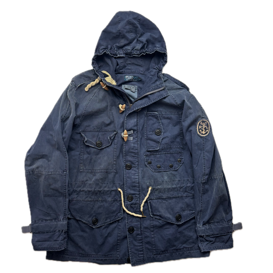Polo Ralph Lauren Navy Blue Marine Hooded Parka Jacket  - XL