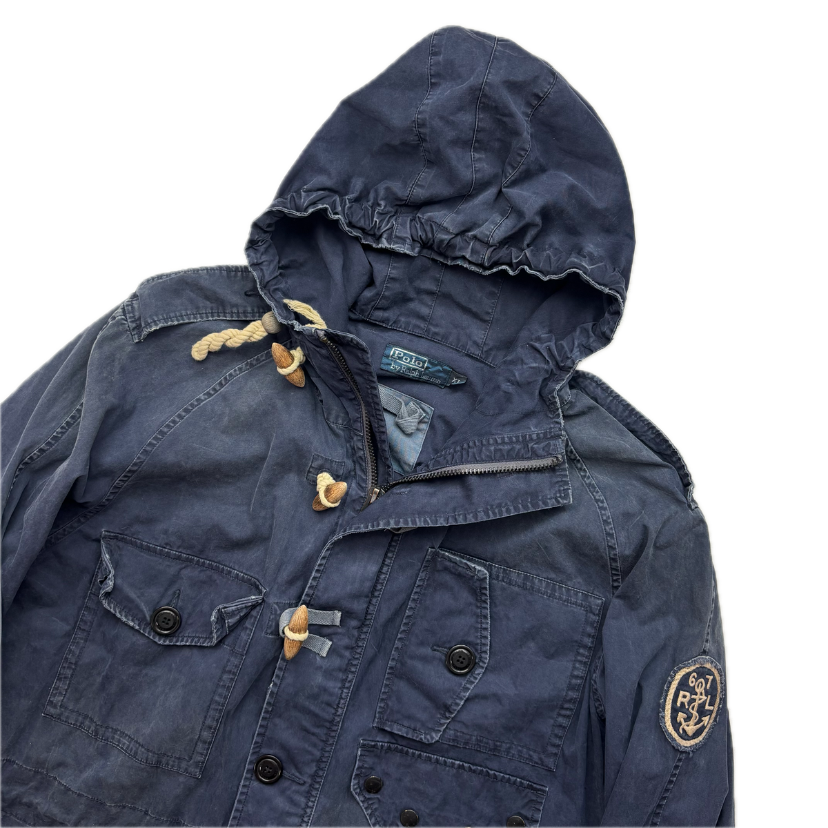Polo Ralph Lauren Navy Blue Marine Hooded Parka Jacket  - XL