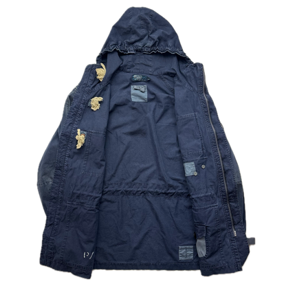 Polo Ralph Lauren Navy Blue Marine Hooded Parka Jacket  - XL