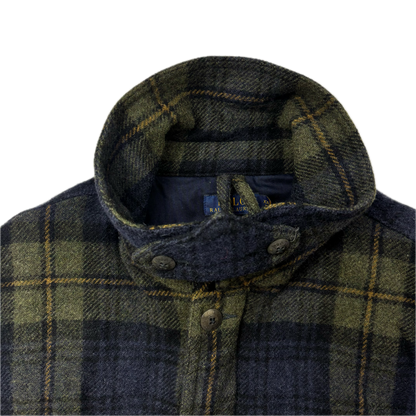 Polo Ralph Lauren Tartan Navy Green Plaid Hunting Field Jacket (Wool) -  XXL