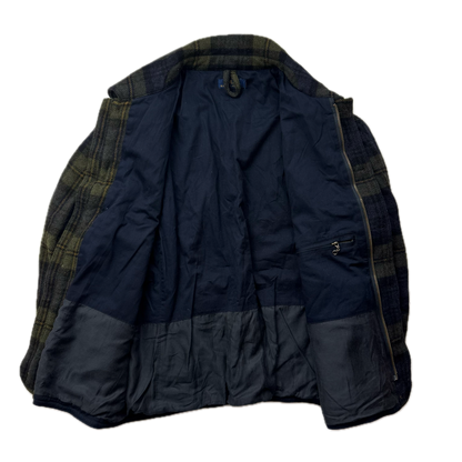 Polo Ralph Lauren Tartan Navy Green Plaid Hunting Field Jacket (Wool) -  XXL