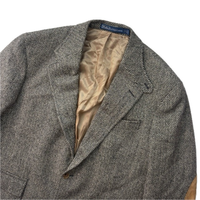 Polo Ralph Lauren Grey Herringbone RL67 Blazer Sports Coat (Wool) - 46R