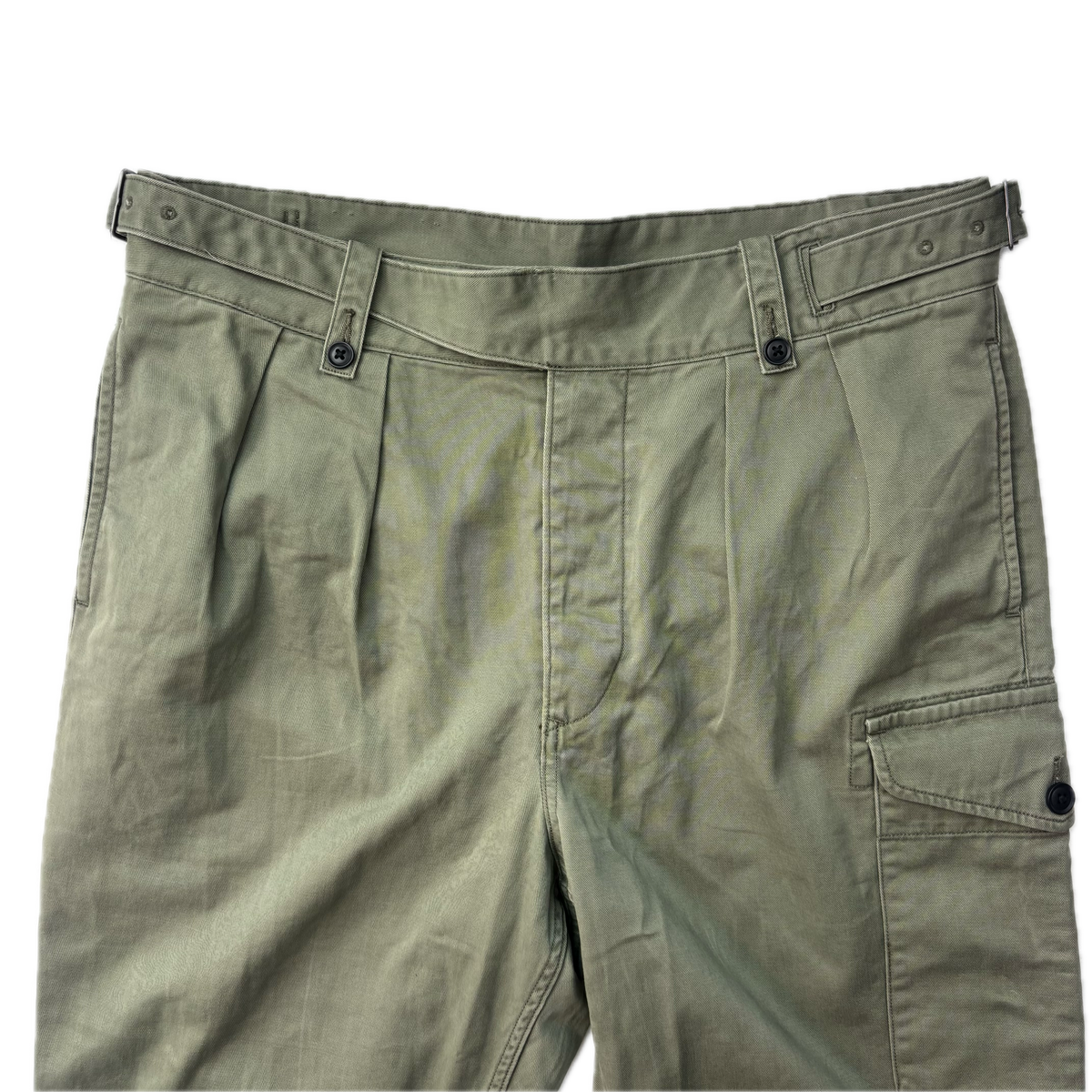 Polo Ralph Lauren Green Officer Ghurka Military Trouser Chino Pants Relaxed Fit - 36x34