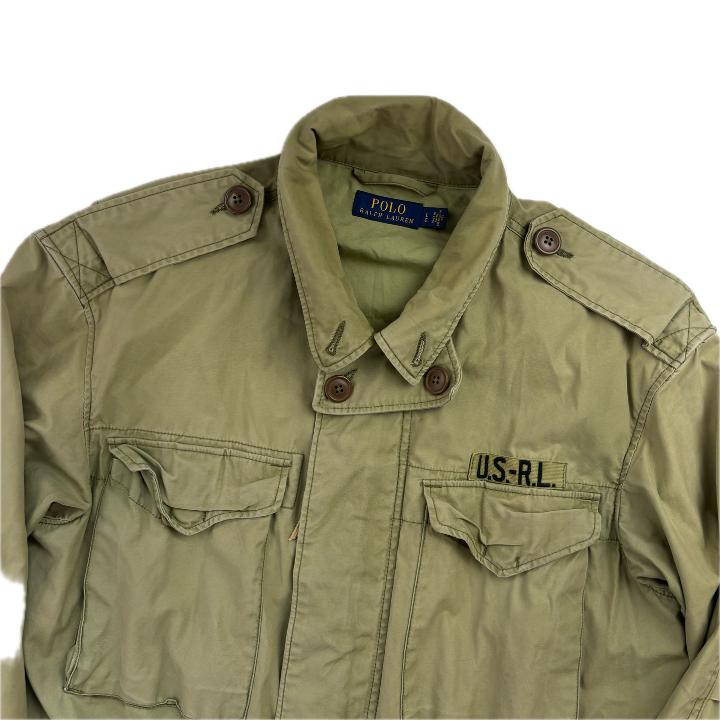 Green Military Parka - L