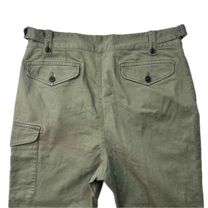 Polo Ralph Lauren Green Officer Ghurka Military Trouser Chino Pants Relaxed Fit - 36x34