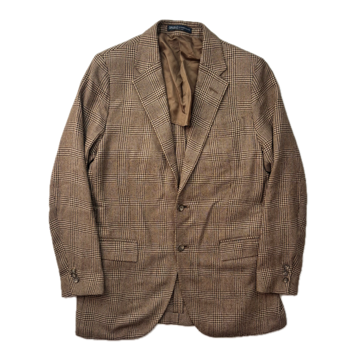Polo Ralph Lauren Brown Glen Plaid Blazer (Silk Wool) - 40R (36R / 38R)