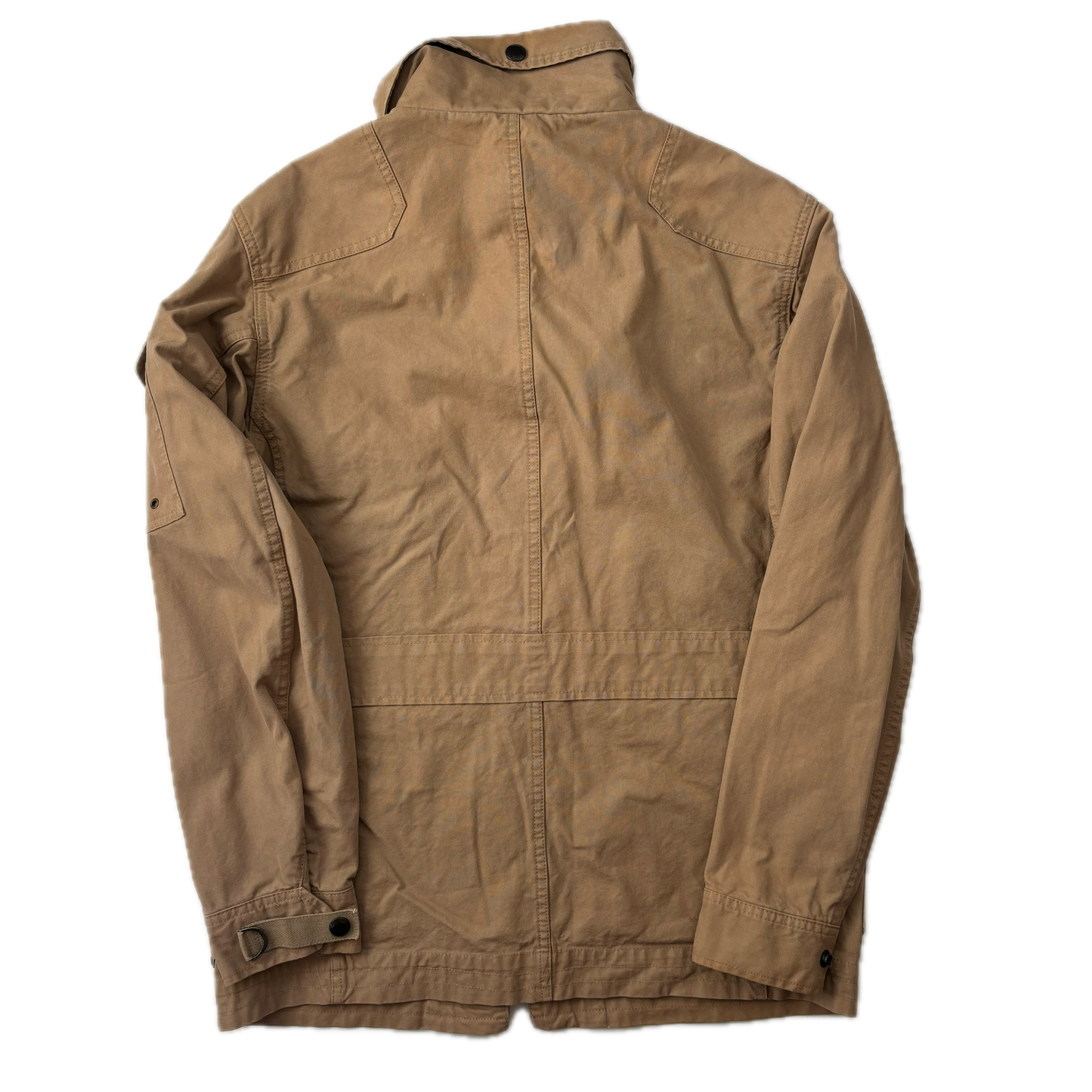 Beige Tan Utility Jacket Military - M