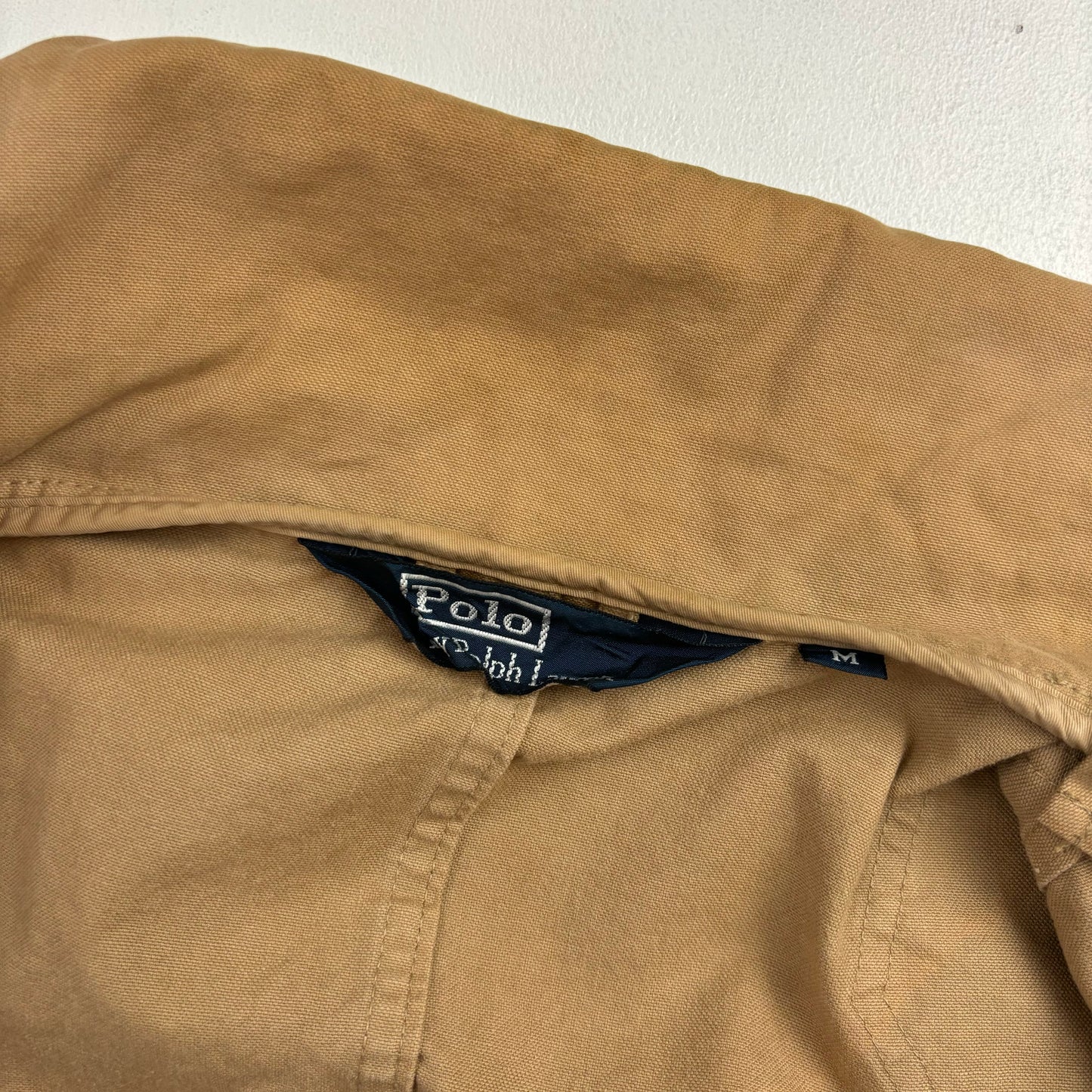 Beige Tan Utility Jacket Military - M