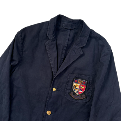 Navy Crest Blazer Sports Jacket - 42R