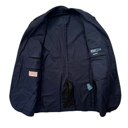 Navy Crest Blazer Sports Jacket - 42R
