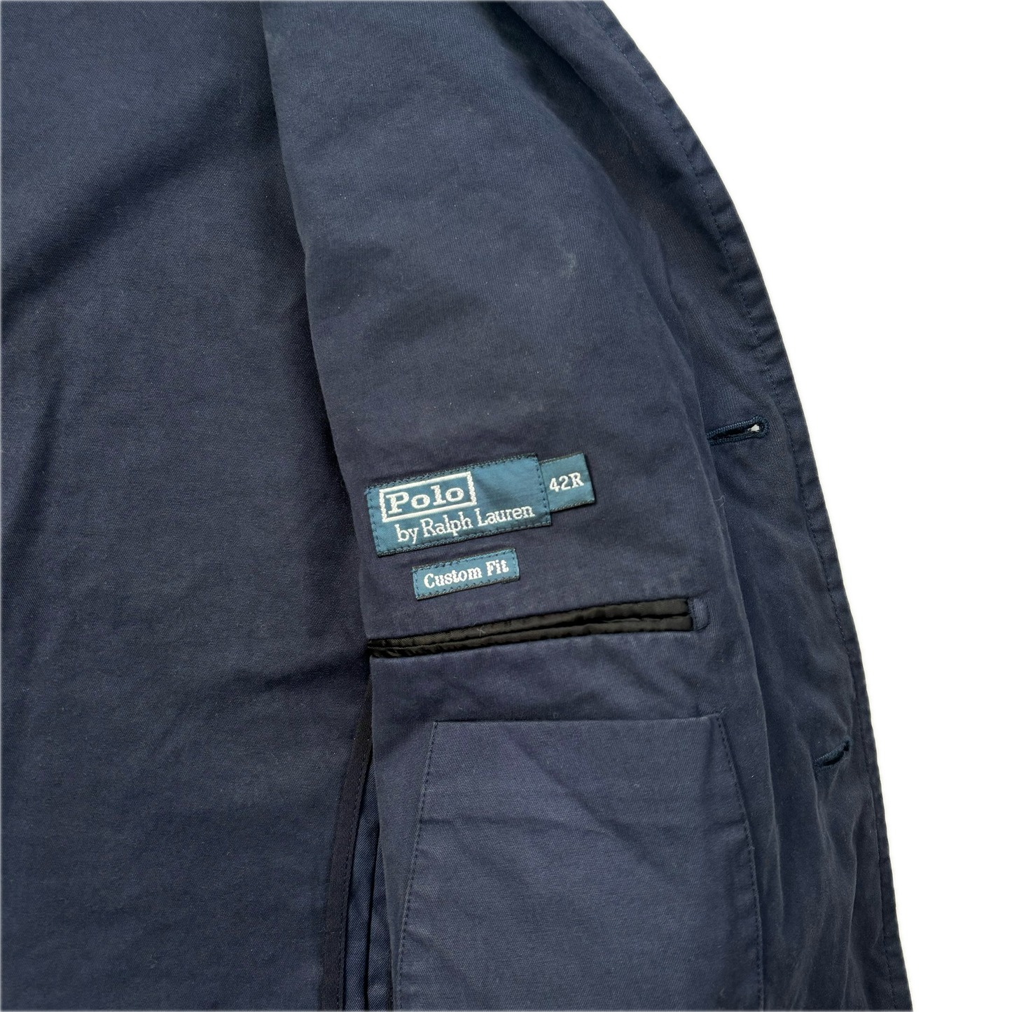 Navy Crest Blazer Sports Jacket - 42R