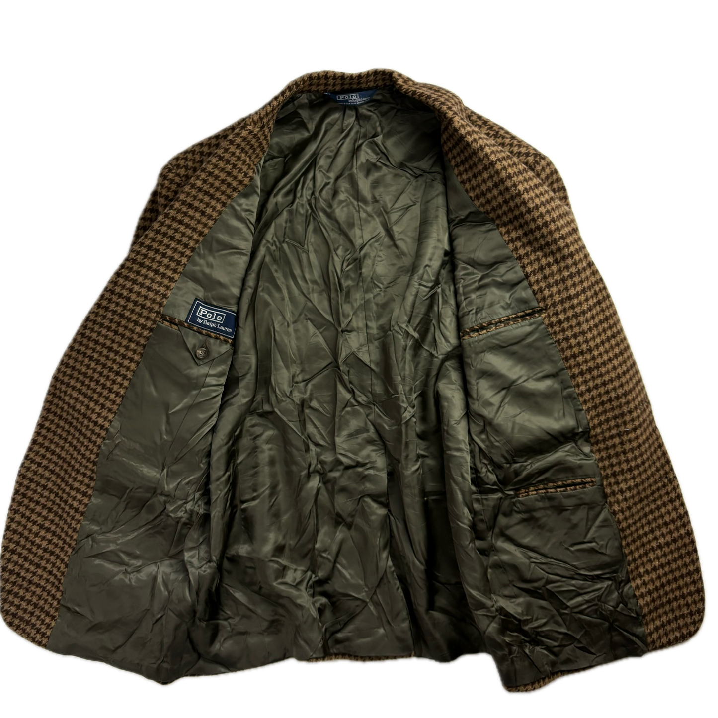 Brown Houndstooth Blazer Sports Coat (Wool) - 43R