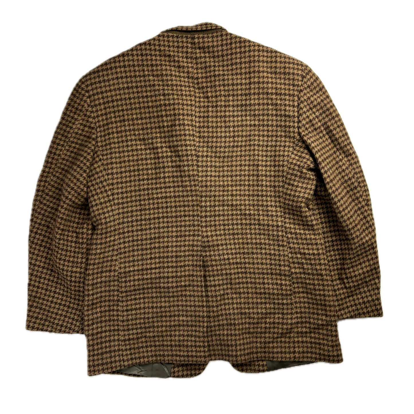 Brown Houndstooth Blazer Sports Coat (Wool) - 43R