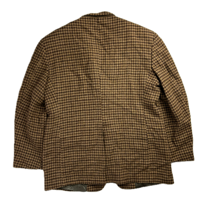 Brown Houndstooth Blazer Sports Coat (Wool) - 43R