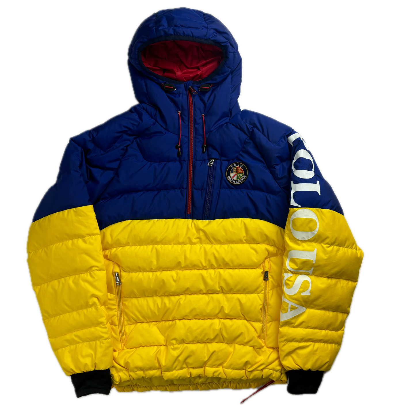 Cookie Patch Quarter Zip Puffer Retro - S
