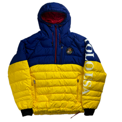 Cookie Patch Quarter Zip Puffer Retro - S