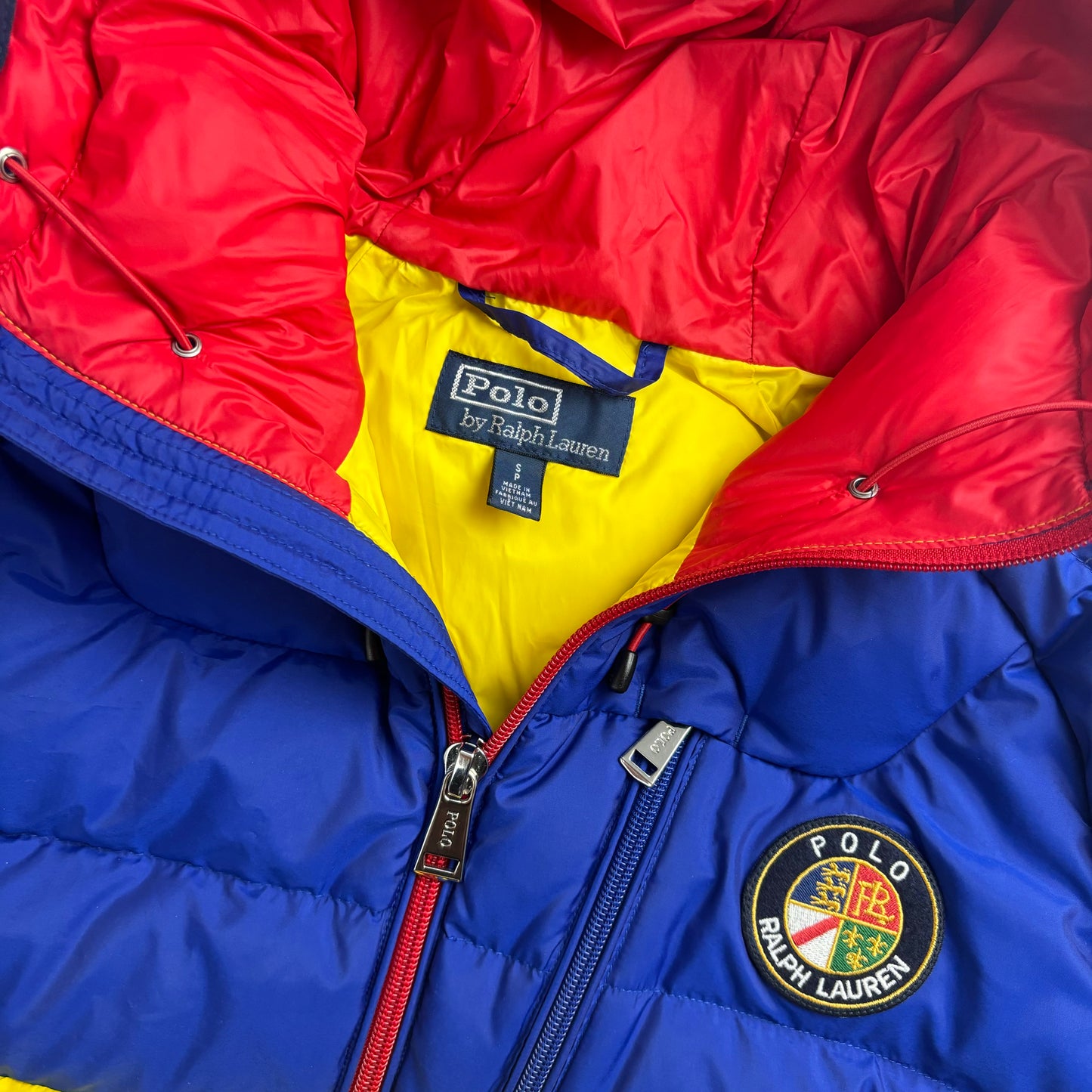 Cookie Patch Quarter Zip Puffer Retro - S