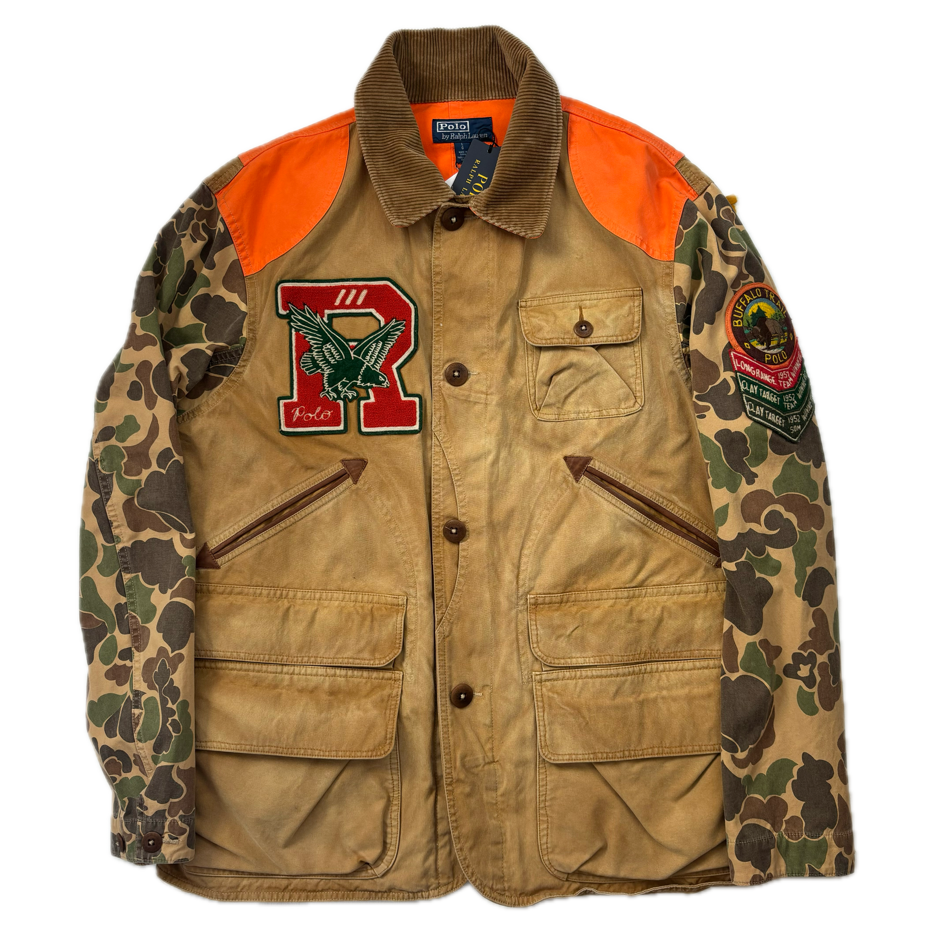 POLO RALPH LAUREN　ミリタリージャケット　タイガーペイントB13 Polo Ralph Lauren Mohawk Saranac Hybrid Camo Jacket - L – LORD