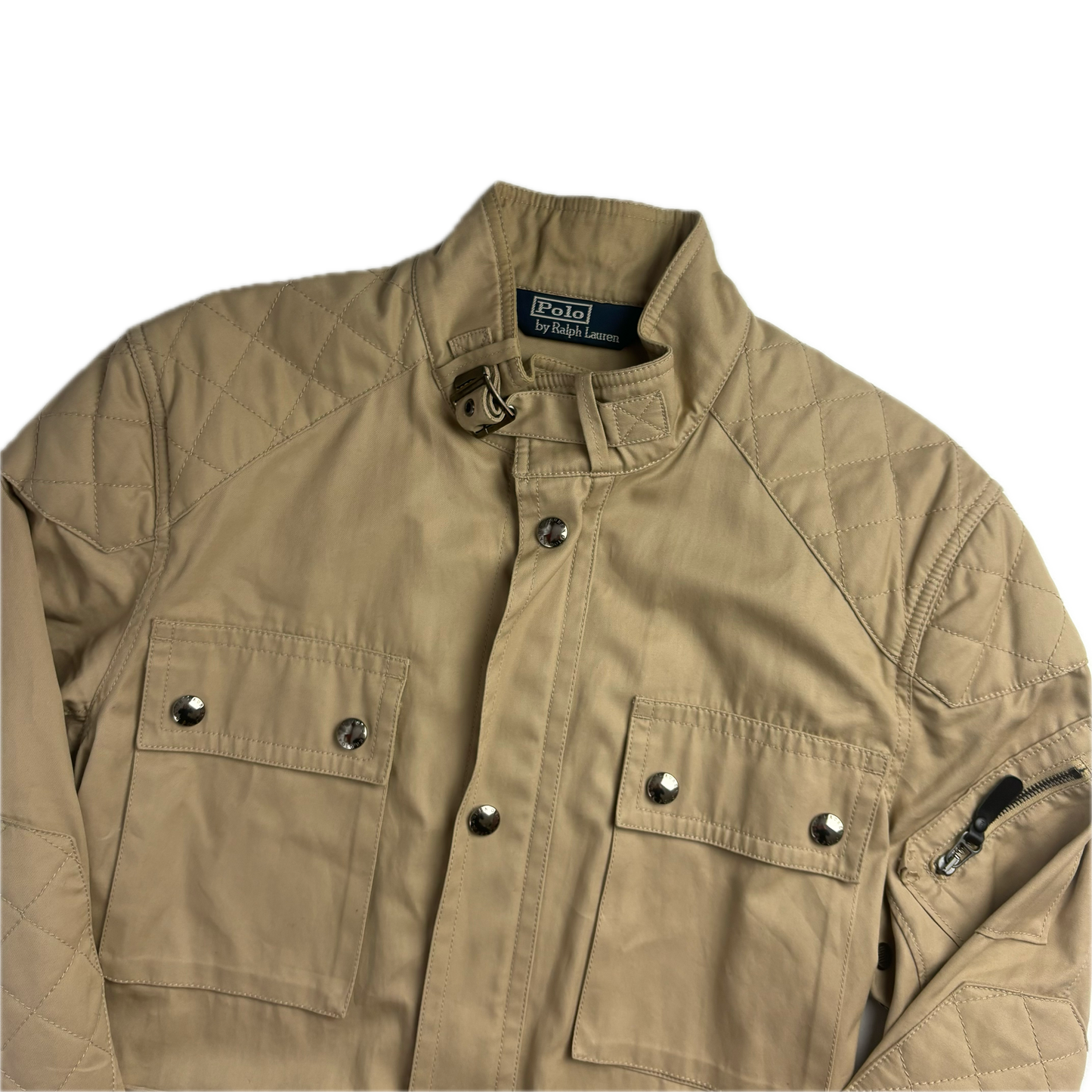 Belted Beige Safari Jacket - M