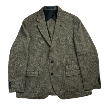 Grey Herringbone Blazer (Wool Nylon) - 48R