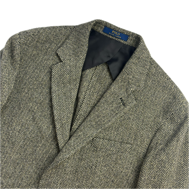 Grey Herringbone Blazer (Wool Nylon) - 48R