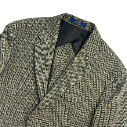 Grey Herringbone Blazer (Wool Nylon) - 48R