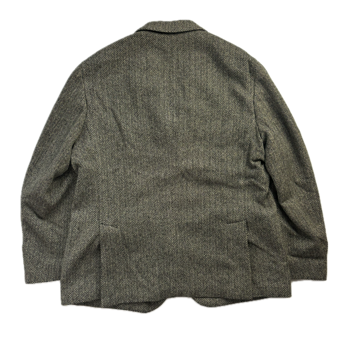 Grey Herringbone Blazer (Wool Nylon) - 48R