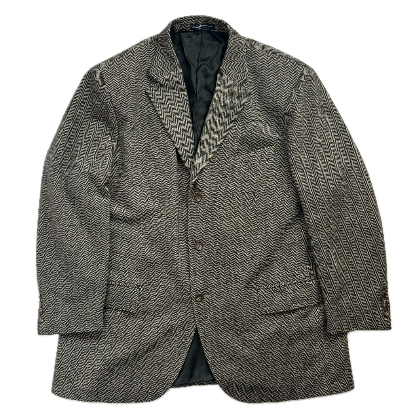Polo Ralph Lauren Grey Herringbone Blazer Wool 46R
