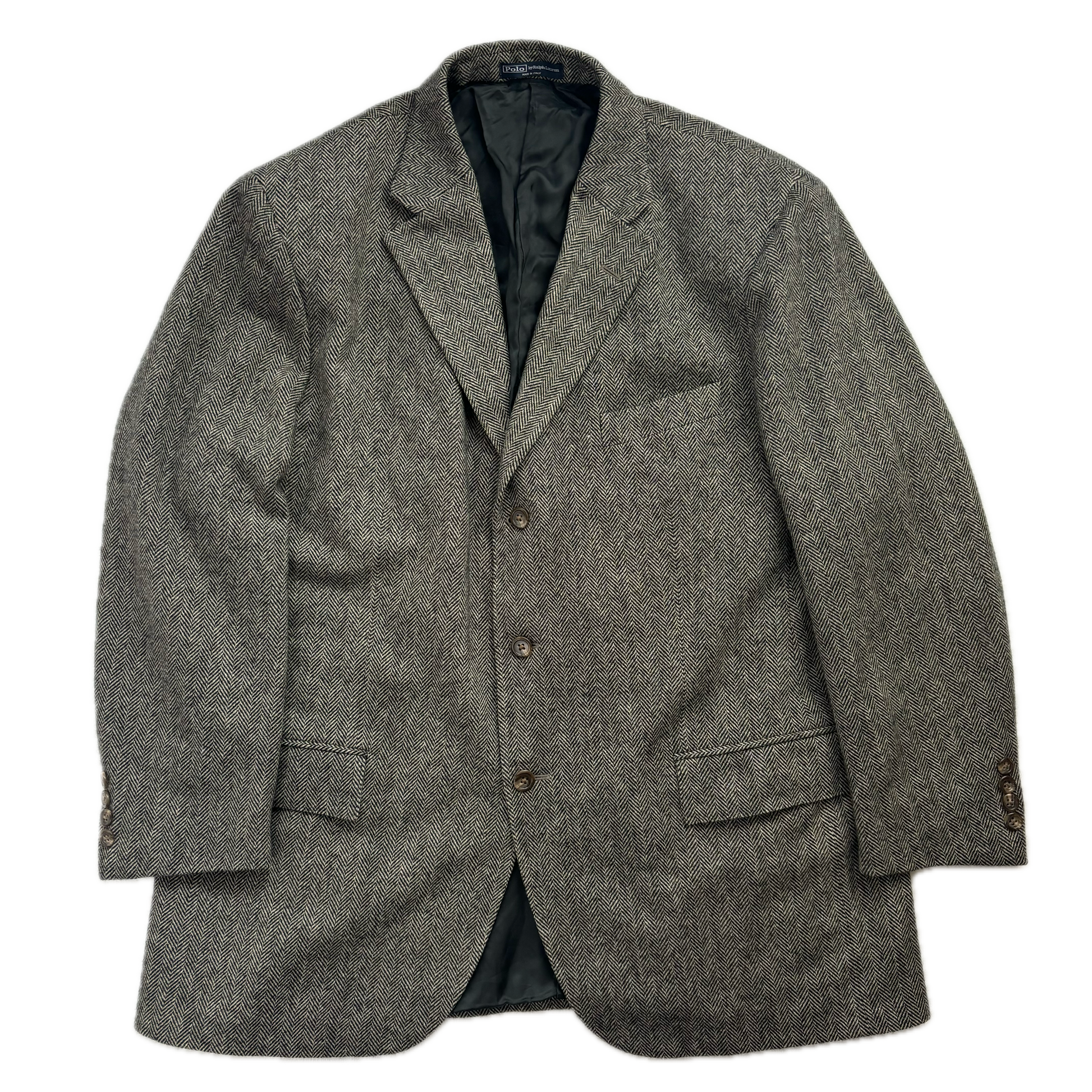 Polo Ralph Lauren Grey Herringbone Blazer Wool 46R