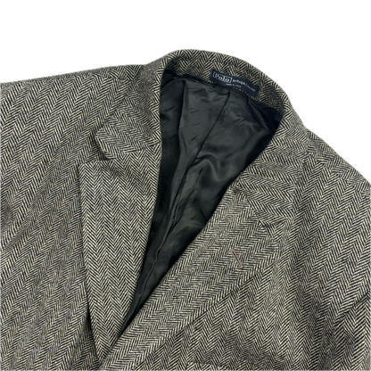 Grey Herringbone Blazer (Wool) - 46R
