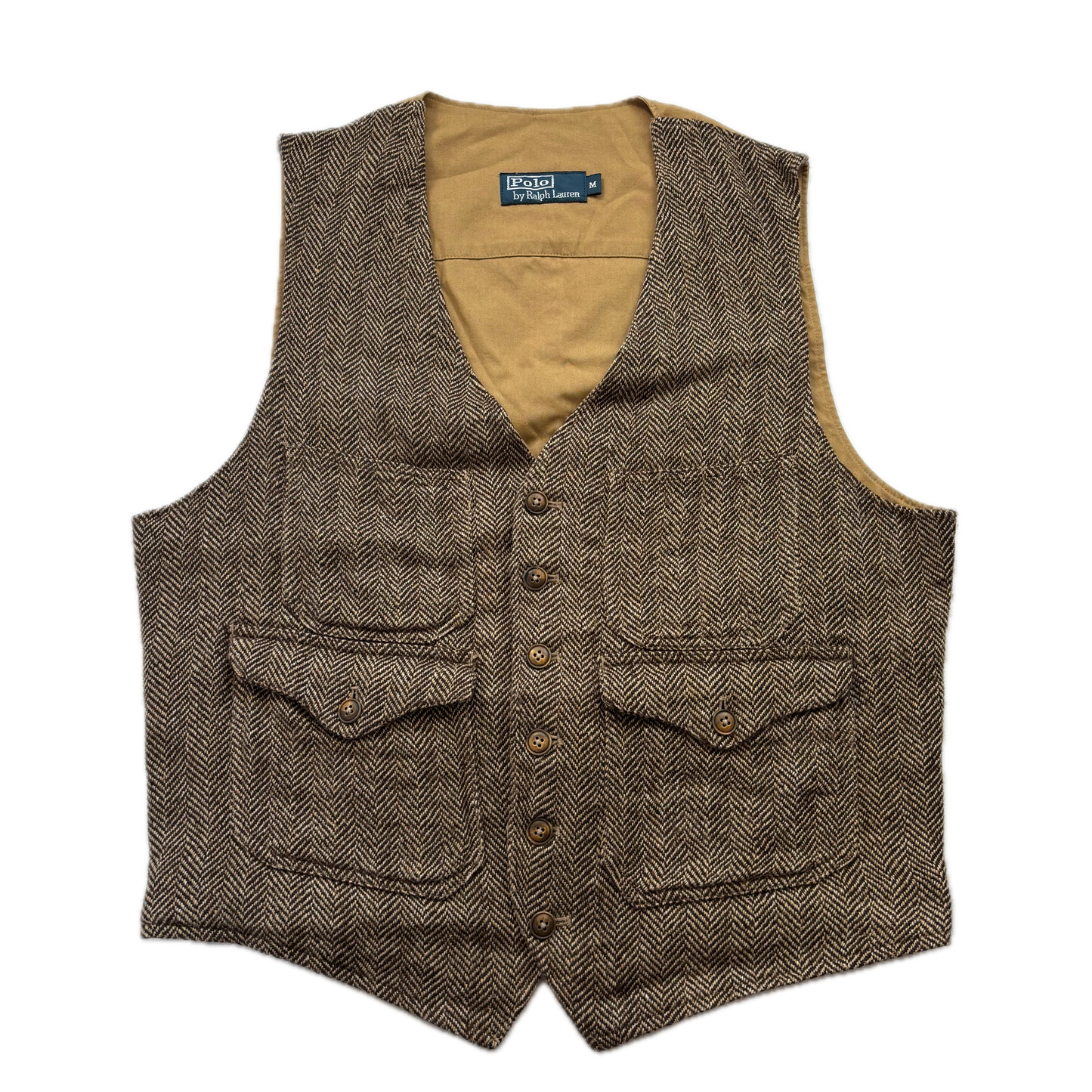 Polo Ralph Lauren Brown Herringbone Waistcoat 