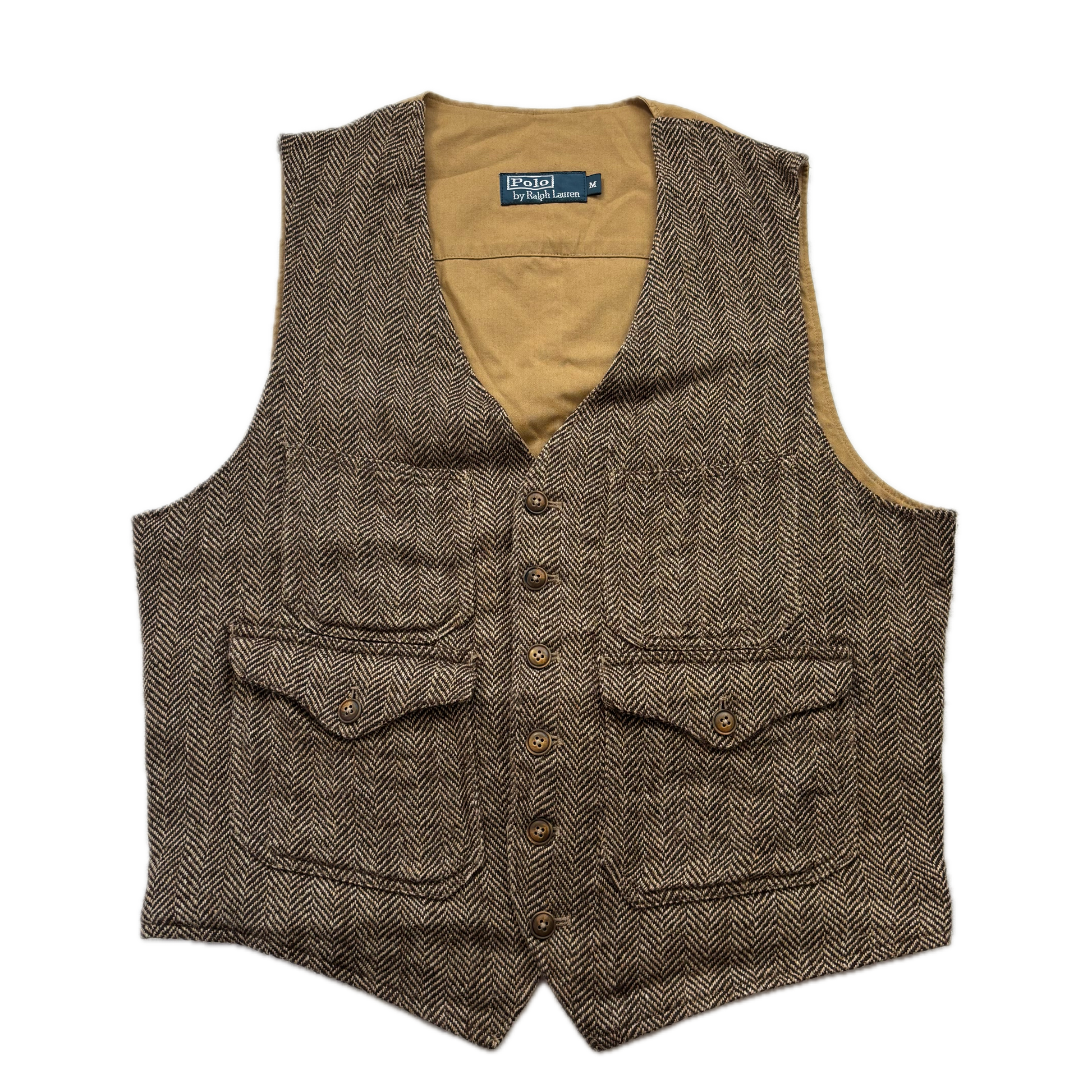 Polo Ralph Lauren Brown Herringbone Waistcoat 