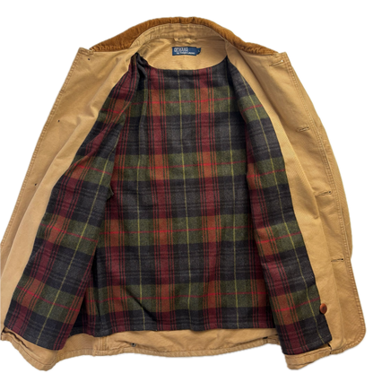 Tan Barn Jacket Wool Lined - L