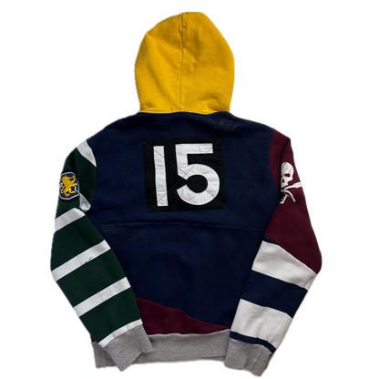 Patchwork Varsity Hoodie - M