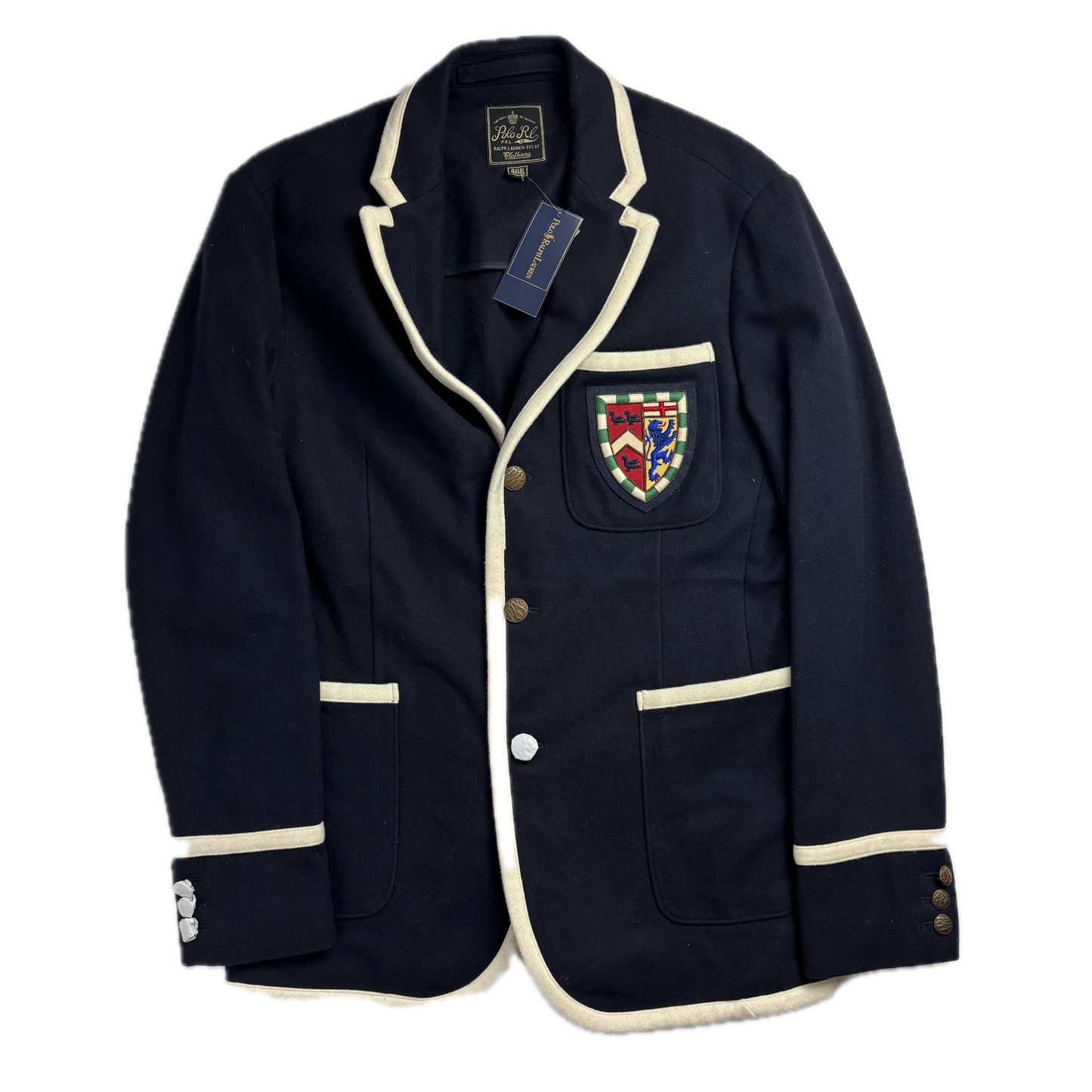 Navy Crest Sports Jacket - 38R