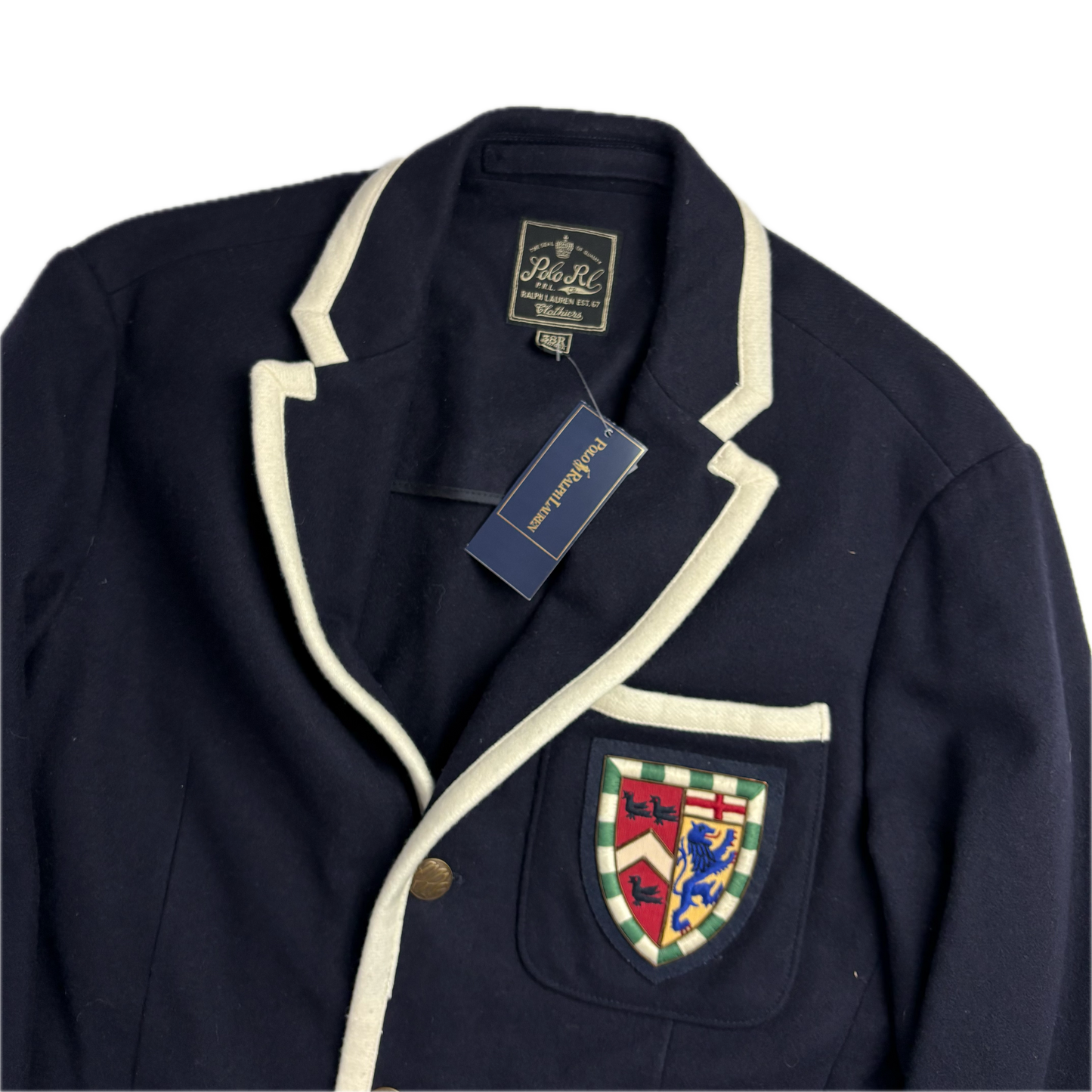 Navy Crest Sports Jacket - 38R