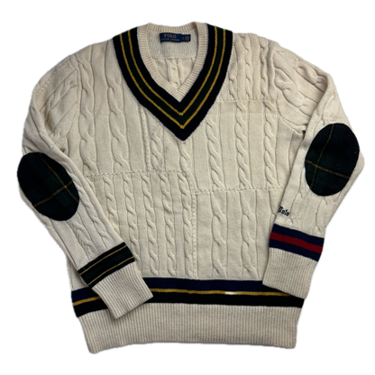 Polo Ralph Lauren Patchwork Cricket Jumper - L