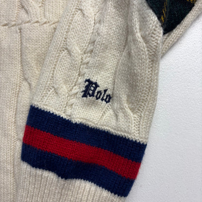 Polo Ralph Lauren Patchwork Cricket Jumper - L