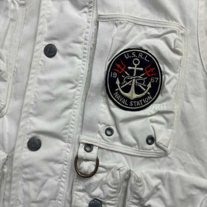 White Naval Station Utility Vest USRL - S