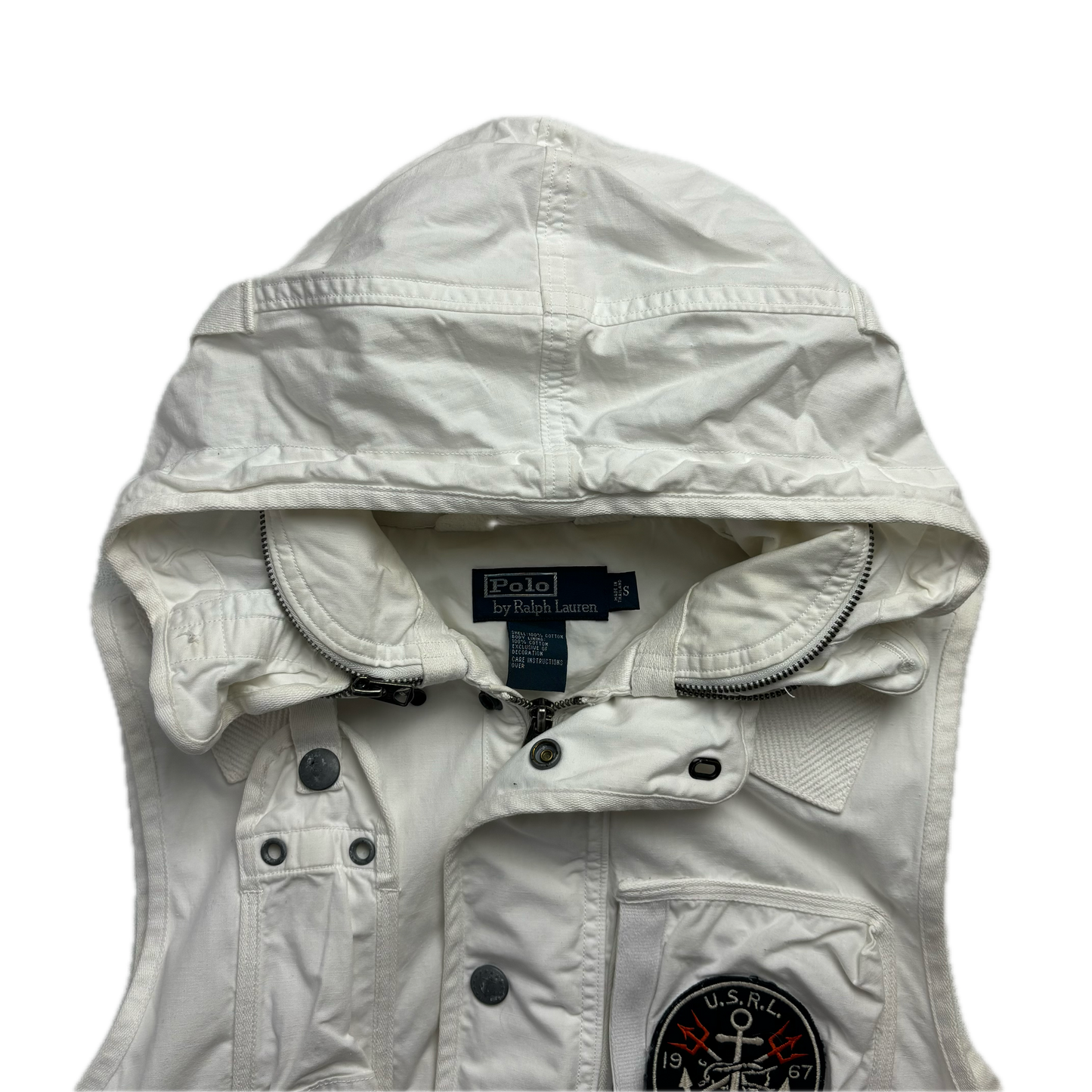 White Naval Station Utility Vest USRL - S
