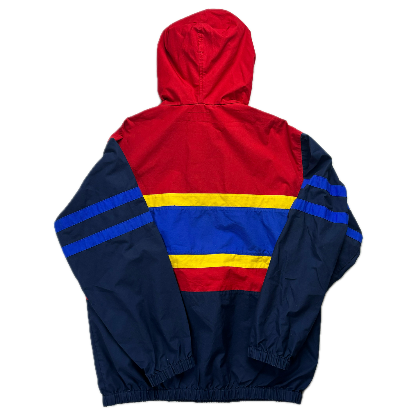 Colour Block Poplin Spellout Half Zip Pullover Volleyball - S