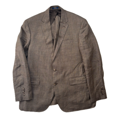 Glen Plaid Check Suit Blazer & Waistcoat (Linen) - 44R