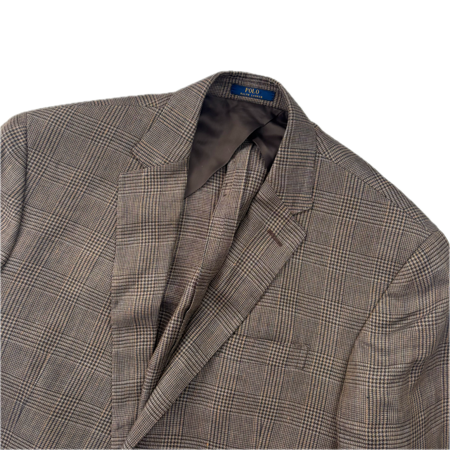 Glen Plaid Check Suit Blazer & Waistcoat (Linen) - 44R