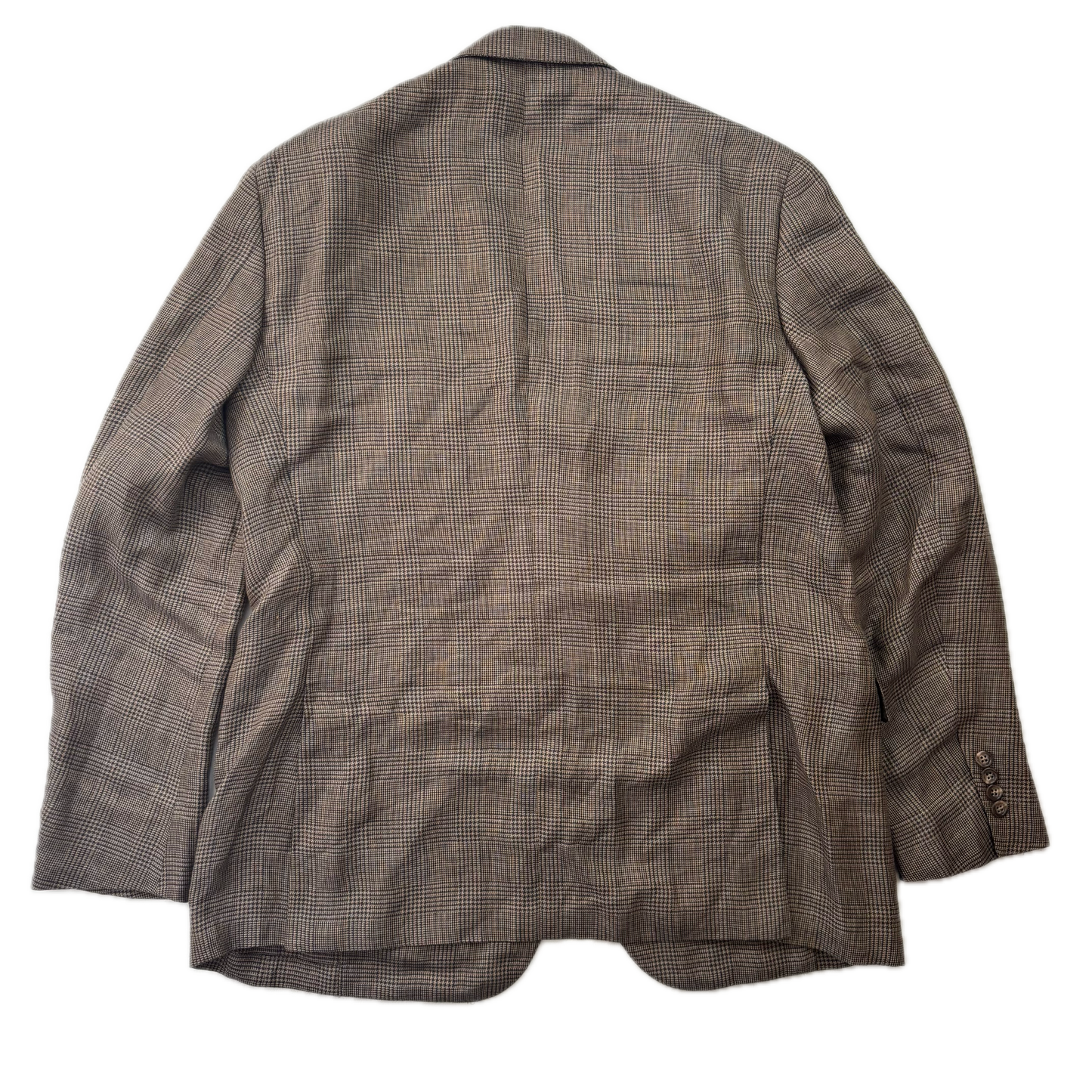 Glen Plaid Check Suit Blazer & Waistcoat (Linen) - 44R