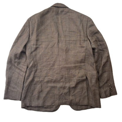 Glen Plaid Check Suit Blazer & Waistcoat (Linen) - 44R