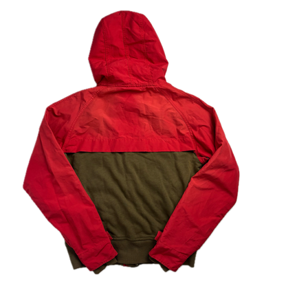 Red Brown Mountain Parka Jacket Hooded - S