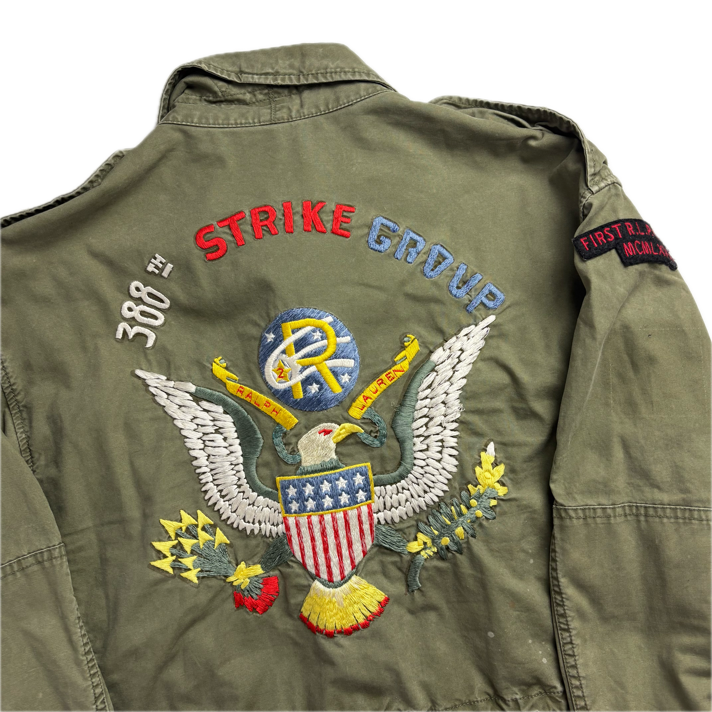 388 Strike Group Eagle Military Parka Jacket  - M