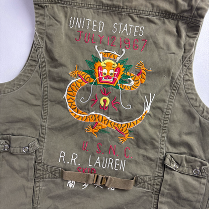 Green Utility Vest Military Army Dragon USNC - S
