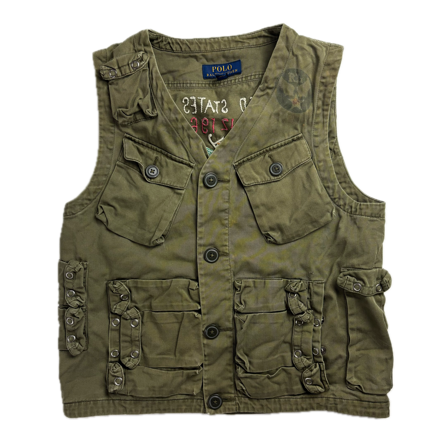 Green Utility Vest Military Army Dragon USNC - S