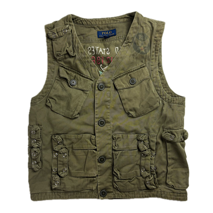 Green Utility Vest Military Army Dragon USNC - S